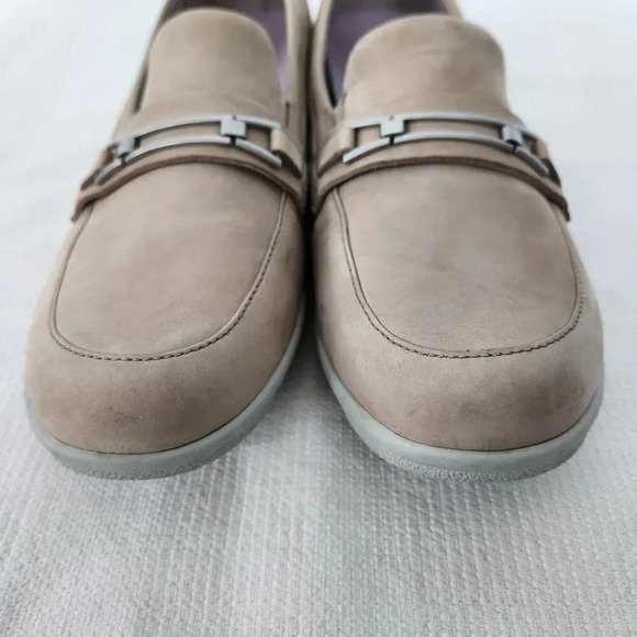 ARAVON Josie Bit Womens Loafers Size 11 Dove (Beige) Nubuck Leather Comfort Shoe - Picture 4 of 11